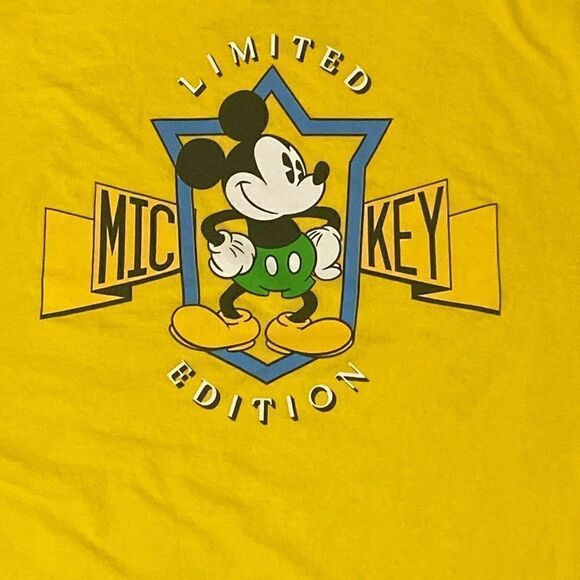 Vintage Disney Mickey Mouse Limited Edition Yellow Gold T Shirt Men’s Size XL - Picture 6 of 9
